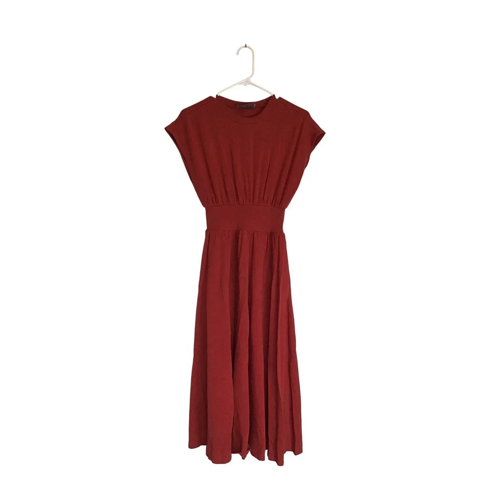 Modern Citizen Women's Crimson Prima Jersey Midi Dress Petite Size XS NWT